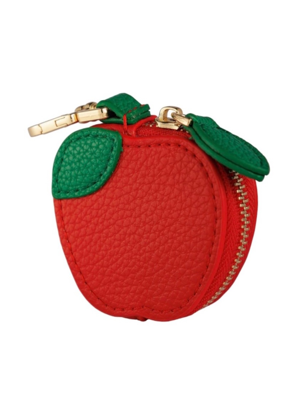 $25.00- Apple Zip Coin Purse Bag Charm Keychain